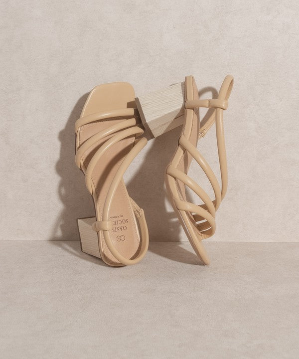 ASHLEY WOODEN HEEL SANDAL