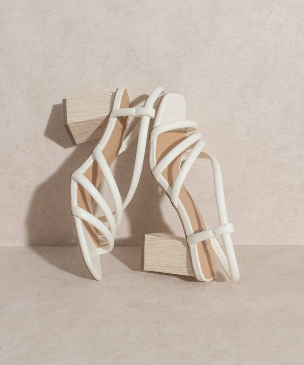 ASHLEY WOODEN HEEL SANDAL