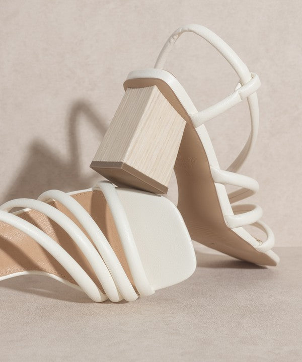 ASHLEY WOODEN HEEL SANDAL