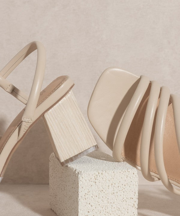 ASHLEY WOODEN HEEL SANDAL