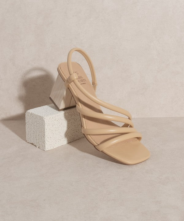 ASHLEY WOODEN HEEL SANDAL