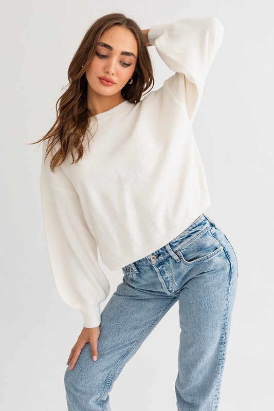 JOSIE SWEATER TOP//MULTIPLE COLORS