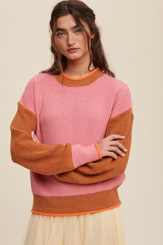 ARIEL RIBBED KNIT SWEATER