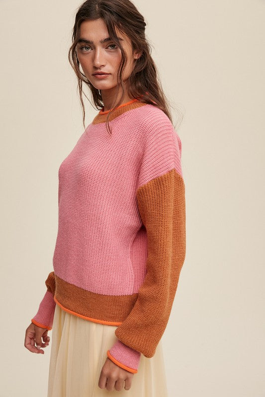 ARIEL RIBBED KNIT SWEATER