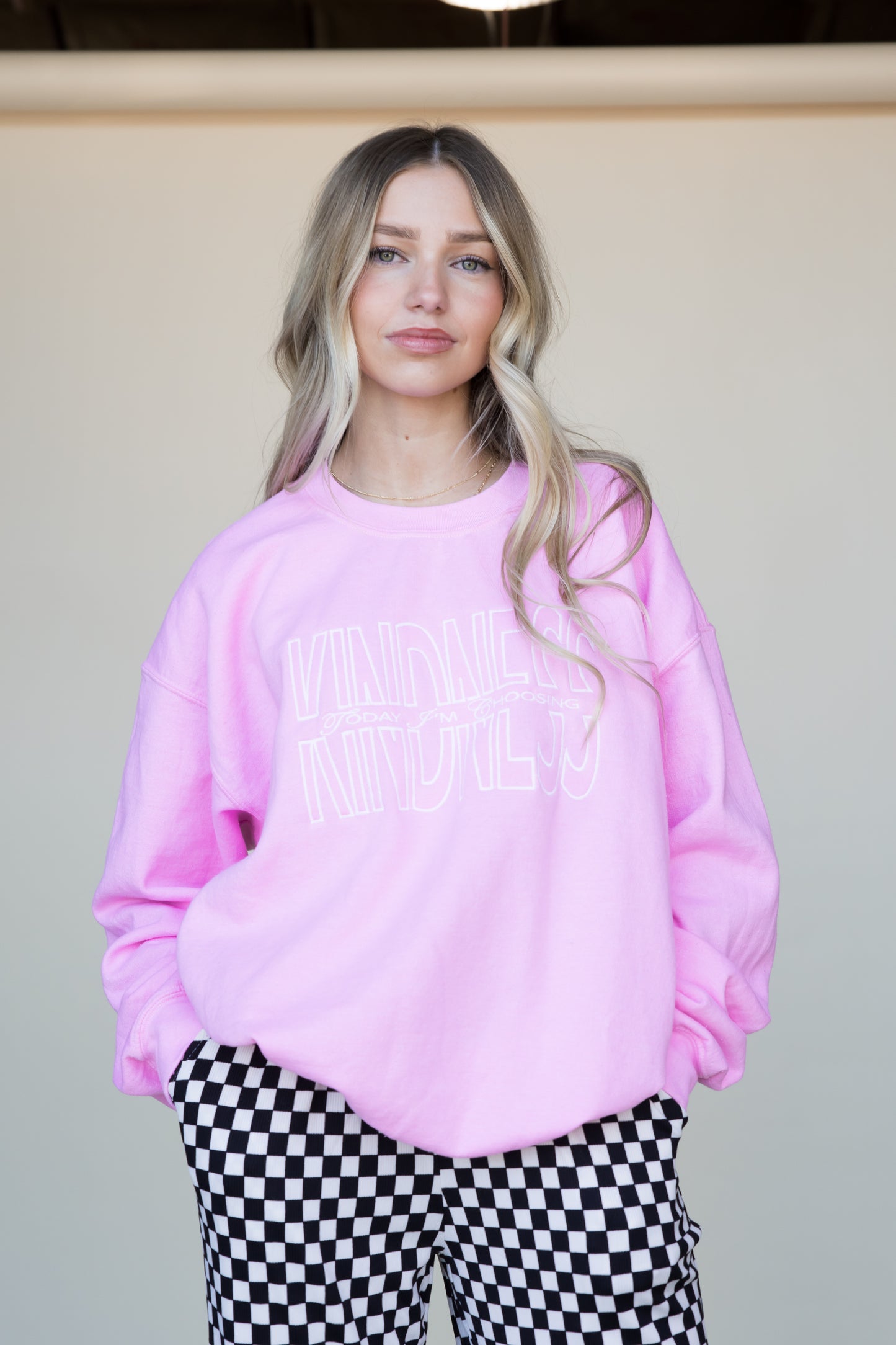 KINDNESS EMBROIDERED SWEATSHIRT