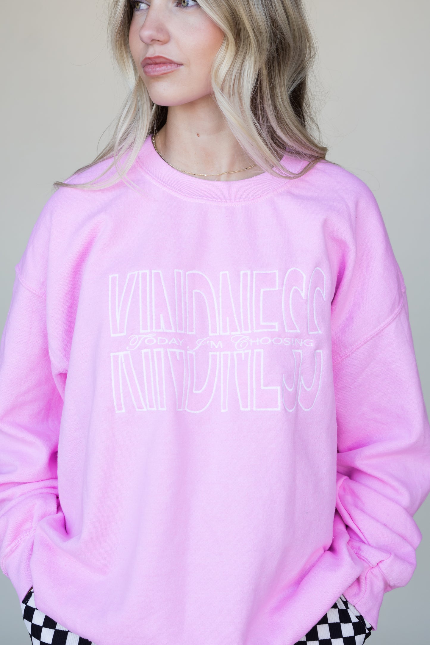 KINDNESS EMBROIDERED SWEATSHIRT