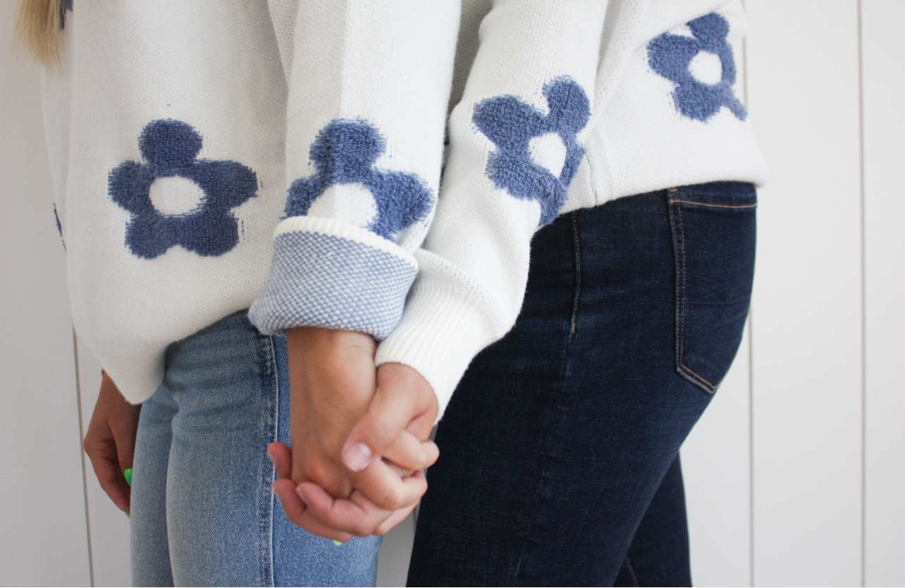 Bailey Blue Floral Sweater