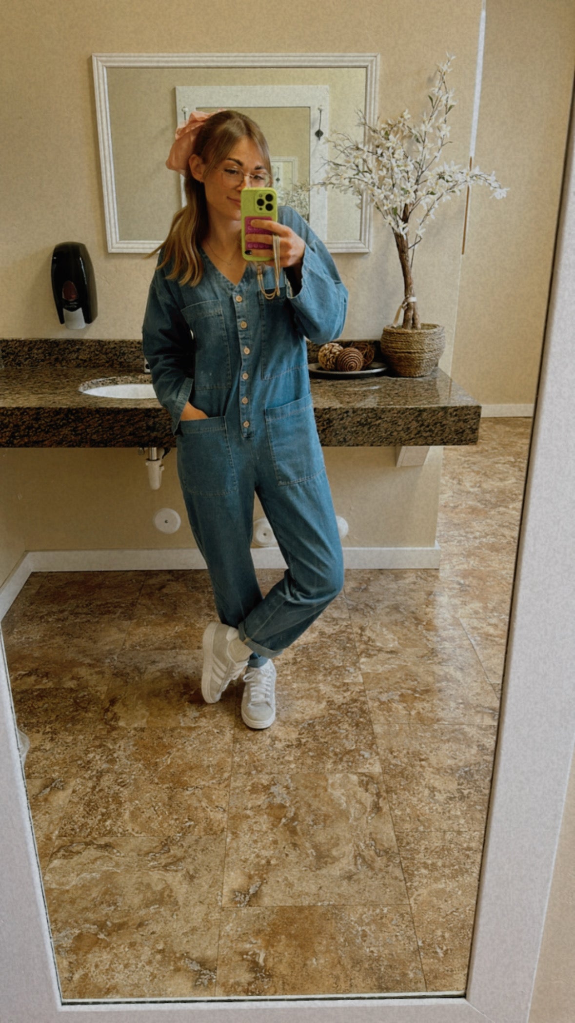 MOVE OVER DENIM JUMPSUIT