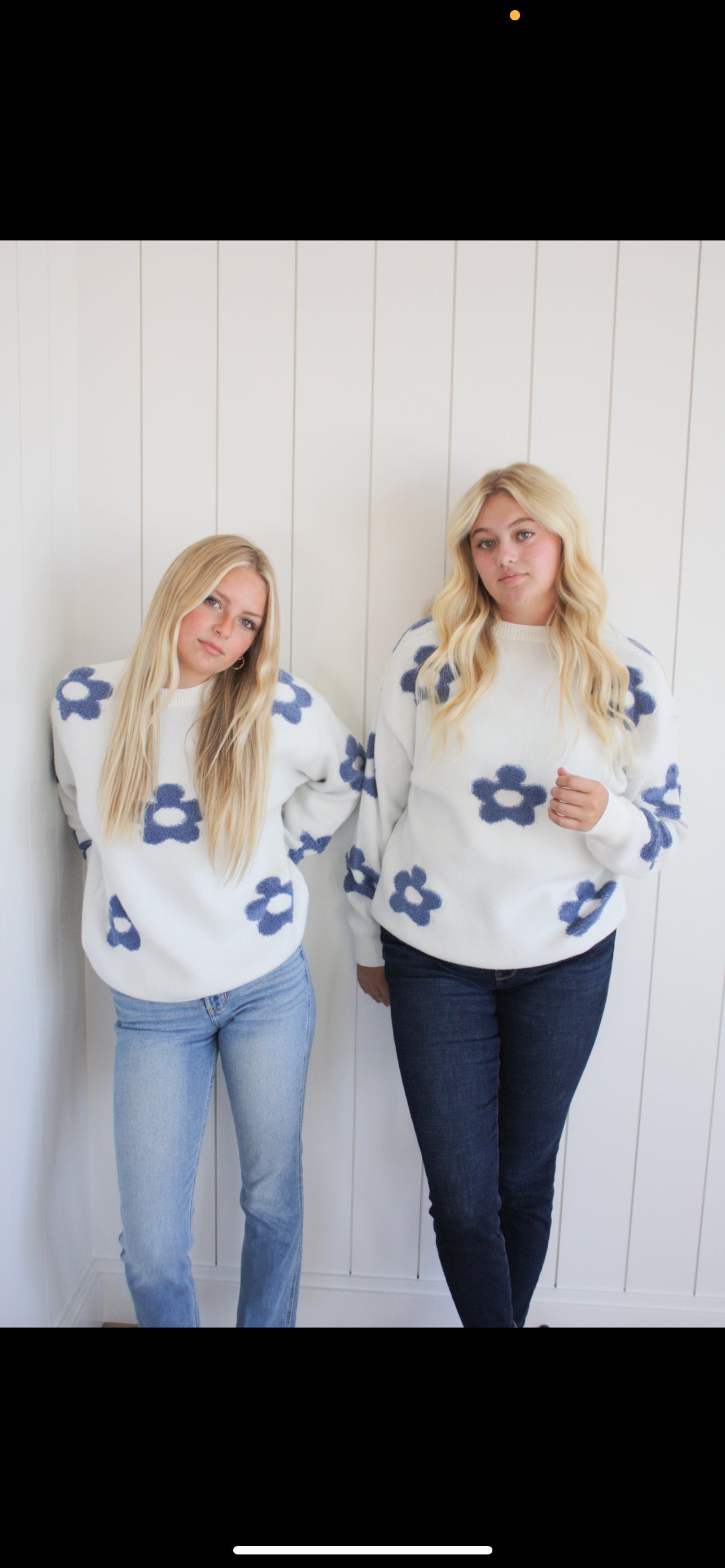 Bailey Blue Floral Sweater