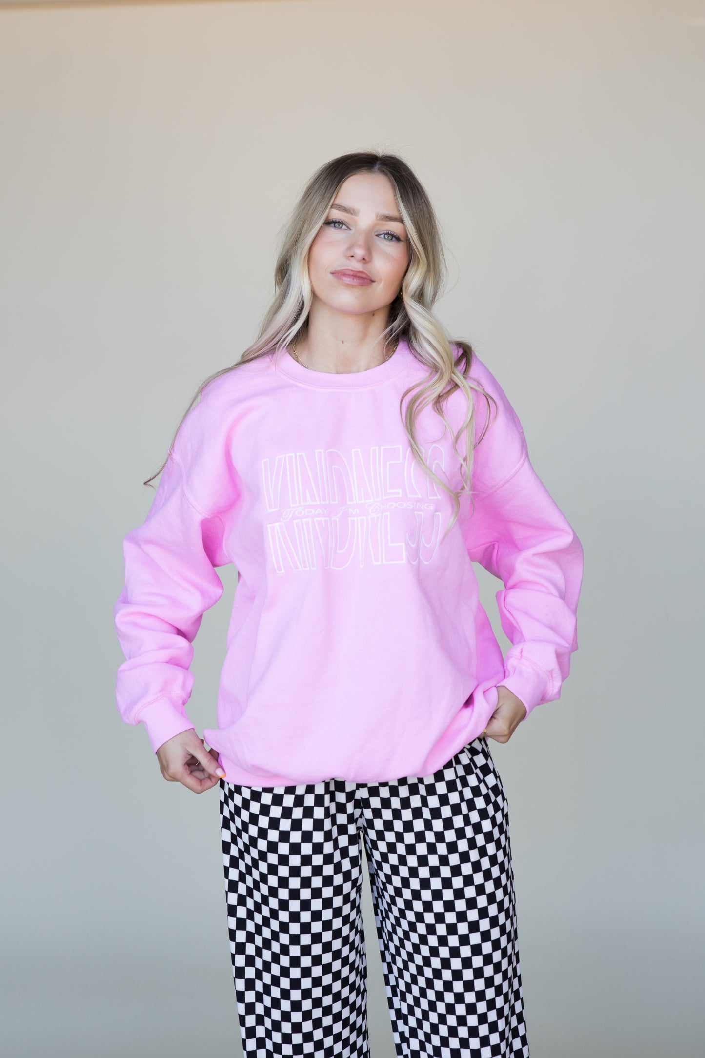 KINDNESS EMBROIDERED SWEATSHIRT