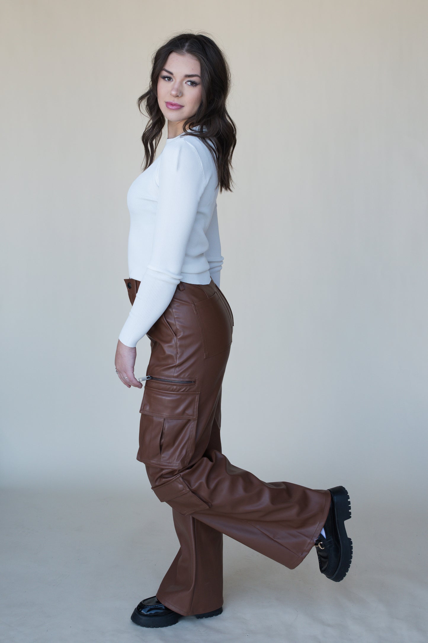 JENNA VEGAN LEATHER PANTS