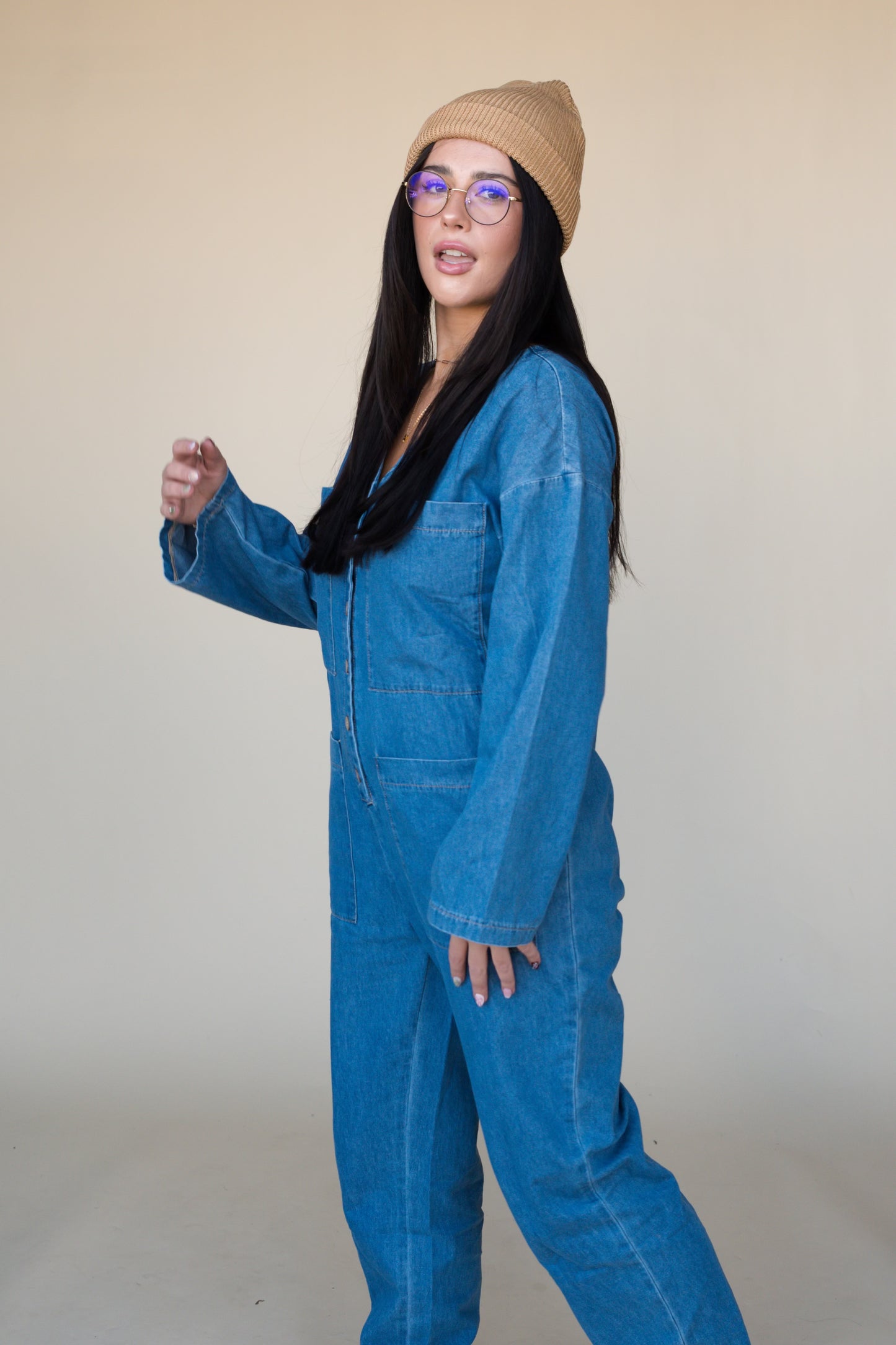 MOVE OVER DENIM JUMPSUIT