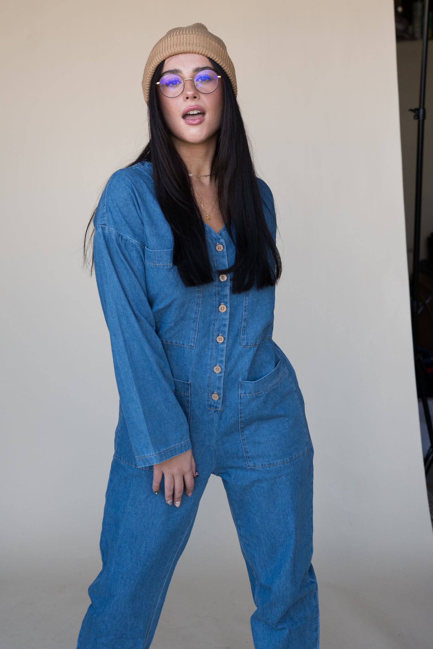 MOVE OVER DENIM JUMPSUIT